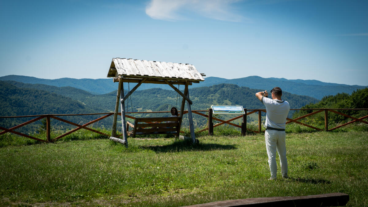 Installed information signs in Uzhansky National Nature Park to improve visitor guidance and awareness.